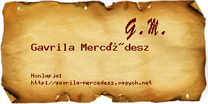 Gavrila Mercédesz névjegykártya